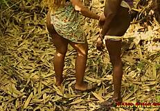 Overwhelmed With Desire As Lagos Amateur Mummy Screams In Ecstasy From Big Black Cock Pounding Her Wet Hairy Pussy Outdoors In The Bush