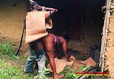 How does BBW addict Patricia Gabriel handle getting pounded by African bush hunter William Soft in raw homemade action