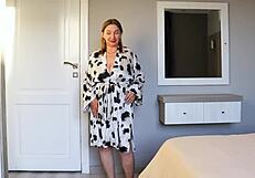 What Happens When a Stepmother with Huge Tits Spots Her Stepson Masturbating with a Dildo?
