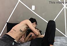 Intense Passionate Kisses and Small Tits Licking with Perfect Nipples Full Story